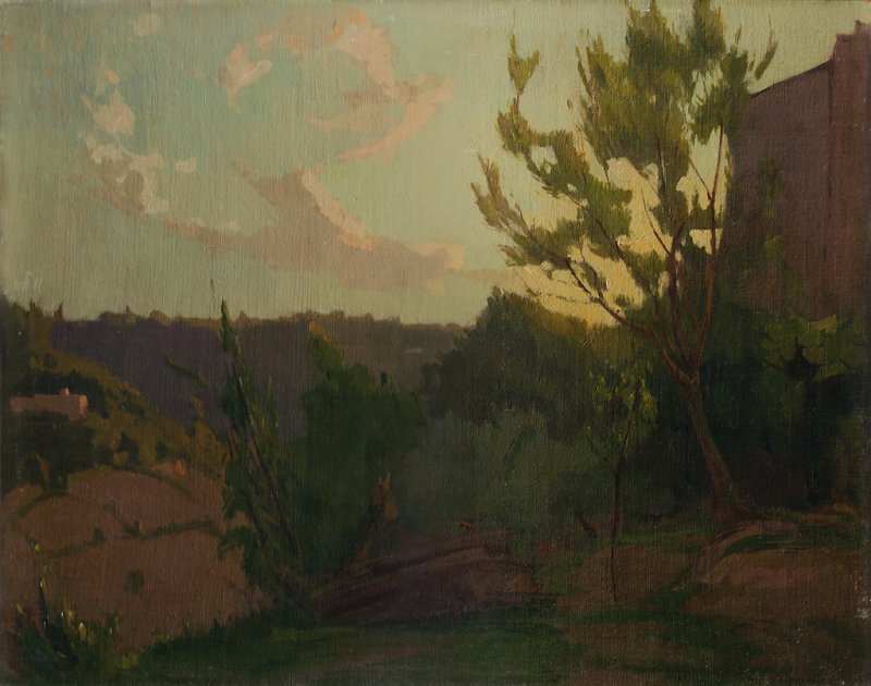 1930 ca. - Campagna orvietana al tramonto